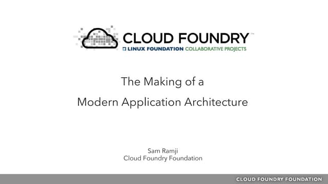 The Making of a Cloud Native Application Platform