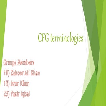 Cfg terminologies | PPTX