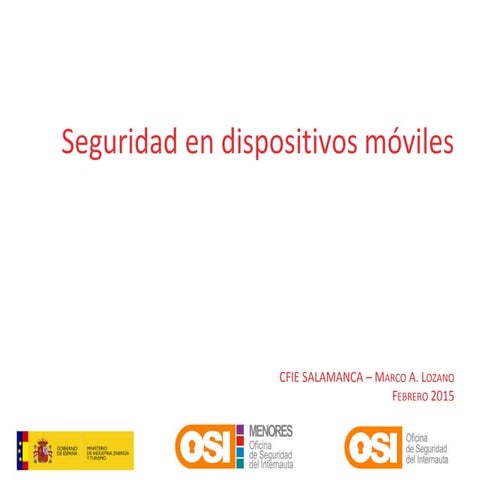 Seguridad en dispositivos móviles