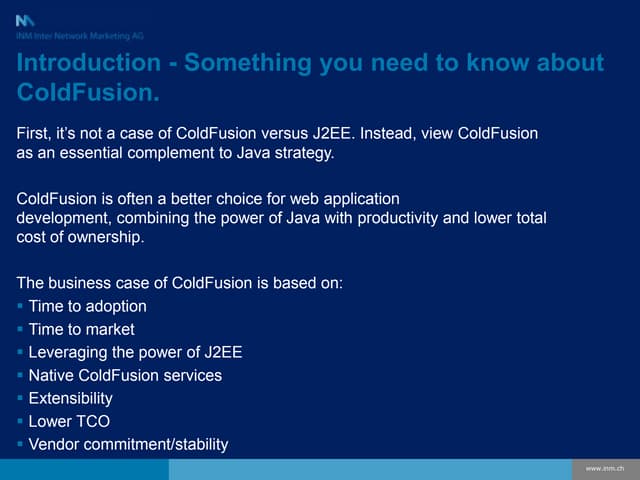 CF, J2EE and G3