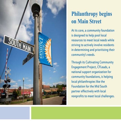 Community foundations, health care staff and residents link arms to improve l...