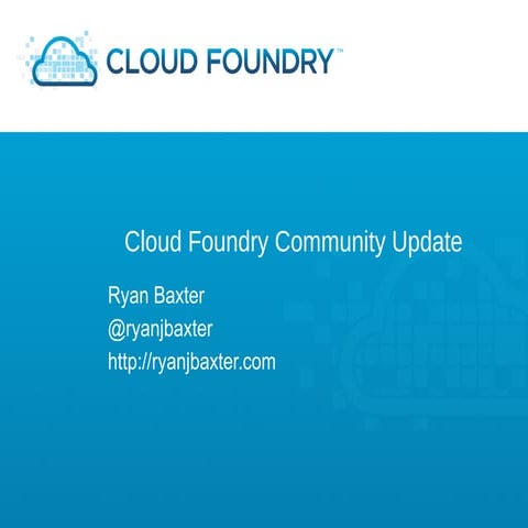 Boston Cloud Foundry Meetup 5-22-14