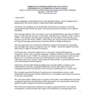 Cfm media statement   ge 13 anti-ch...