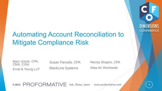 Automating Account Reconciliation to Mitigate Compliance Risk