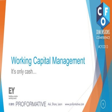 Best in Class Working Capital Management - Best Practices for A/R, AP and Inv...