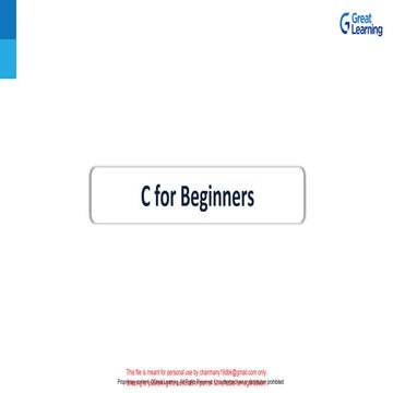 C for beginners. Guide to C Programming for Beginners.pdf
