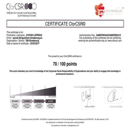 CforCSR certification english | PDF