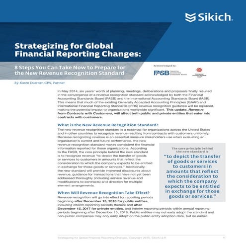 Strategizing for Global Financial Reporting Changes: 8 Steps You Can Take Now...