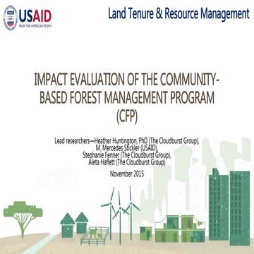 AEA Presentation: Impact Evaluation of CFP - Zambia