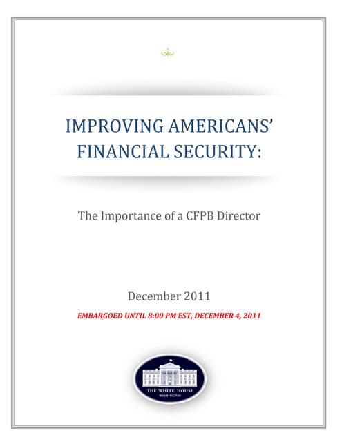 Improving Americans' Financial Secu...