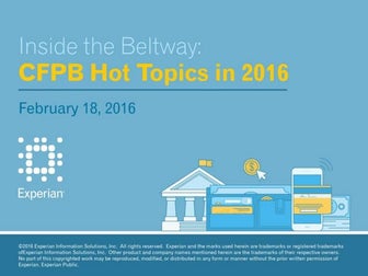 CFPB Hot Topics in 2016 