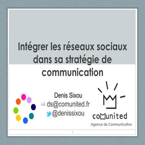 Intégrer les réseaux sociaux dans sa stratégie de communication