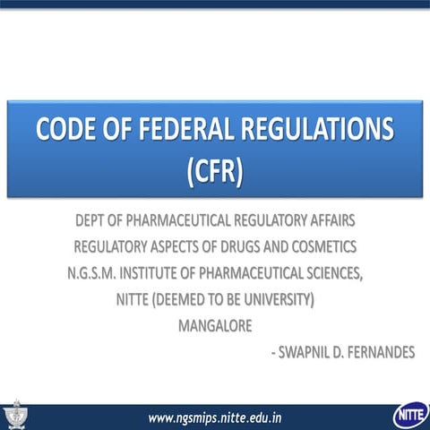 Code of Federal Regulations