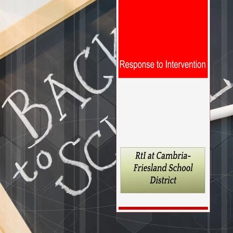 RTI and Cambria-Friesland Schools