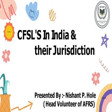 CFSLs in India & their jurisdiction