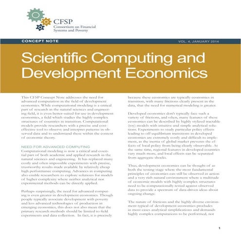 Scientific Computing and Development Economics