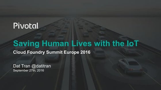 Saving Human Lives with the IoT