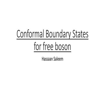 Conformal Boundary conditions