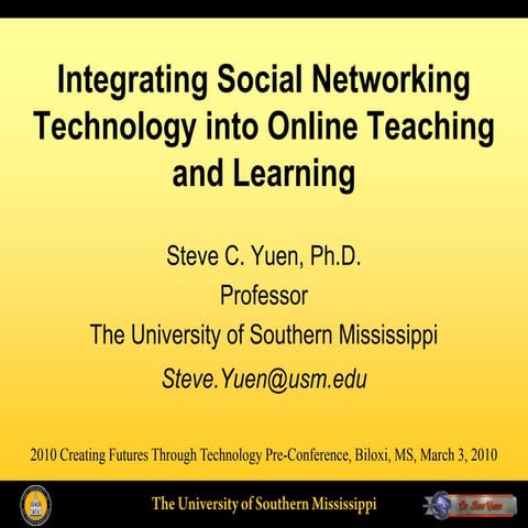 Integrating Social Networking Technology into Online Teaching and Learning