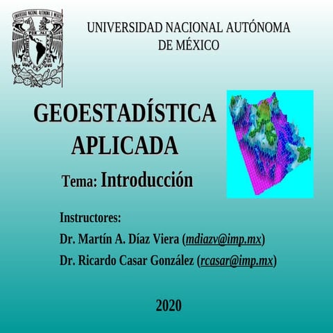 Geoestadística aplicada en la exploración de minas