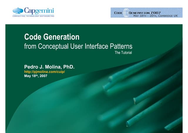 Code Generation for Conceptual User Interface Patterns