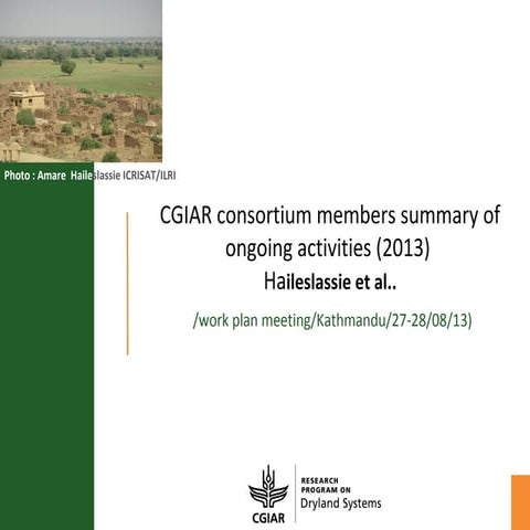 Cg centers summary report