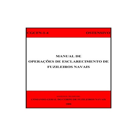 CGCFN-1-4 - Manual de Operações de Esclarecimento de Fuzileiros Navais