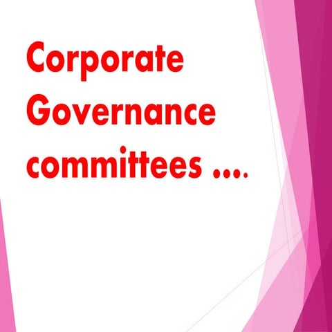 corporate governance committes