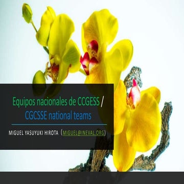 Propuesta de equipos nacionales de CCGESS / CGCSSE national teams proposal
