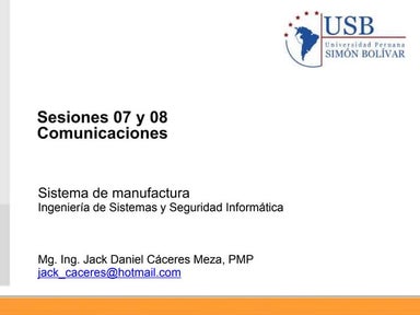 Curso: Sistema de manufactura: 05 Comunicaciones