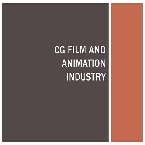 Cg film and animation presentation