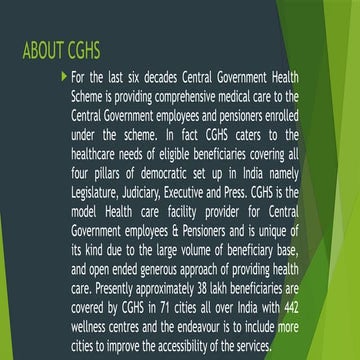 CGHS and CS (MA) Rules on medical facilities