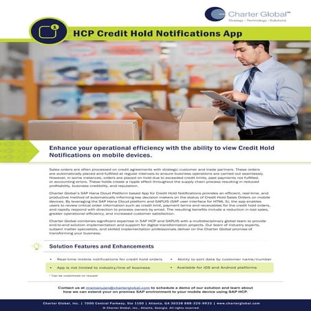 Sales Credit Hold Notifications App