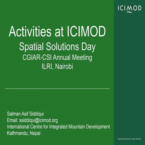 [Day 2] Center Presentation: ICIMOD (1/2)