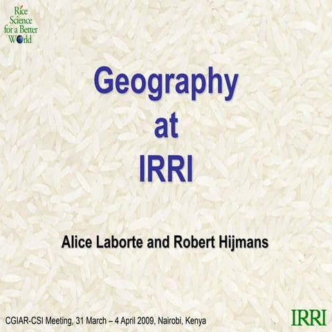 [Day 2] Center Presentation: IRRI