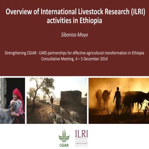 Overview of International Livestock Research (ILRI) activities in Ethiopia