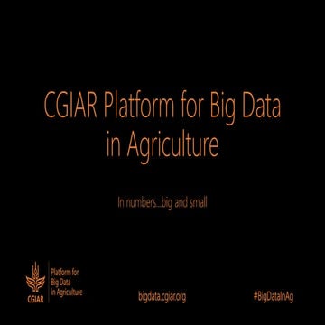 CGIAR Platform for Big Data in Agriculture