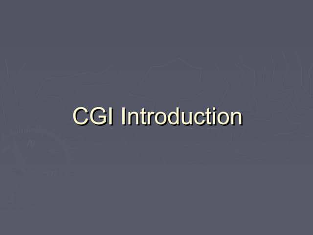 Common Gateway Interface