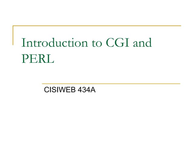 CGI Introduction
