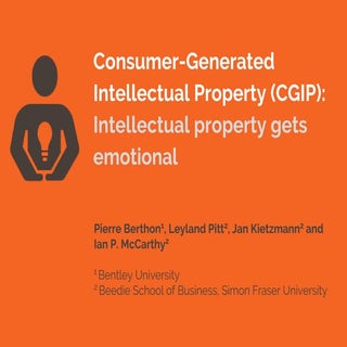 Consumer Generated Intellectual Pro...