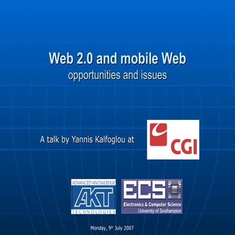 Web 2.0 and mobile web