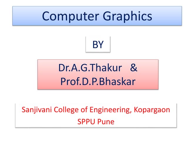 Computer Graphics | PPT