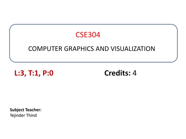 CG Lecture 1.pptx GRAPHIS VENNELA DONTHIREDDY