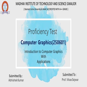 Introduction to Computer Graphics with Applications | PPT