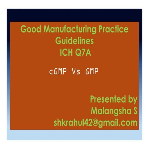 cGMPvs GMP presentation