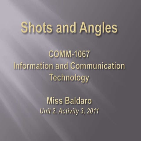 Shots and Angles Powerpoint
