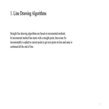Line Drawing Algorithms - Computer Graphics - Notes | PPT