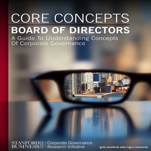 Board of Directors: A Guide to Understanding Concepts of Corporate Governance