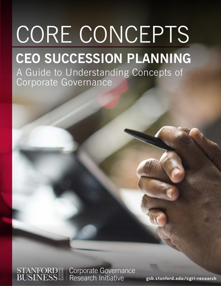 CEO Succession Planning: A Guide to Understanding Concepts of Corpora…