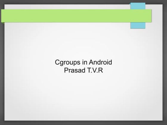Cgroups in android
